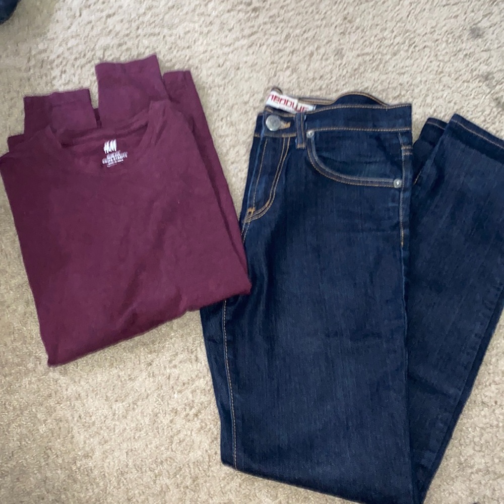 Men’s Set ( Jeans & long sleeve shirt)